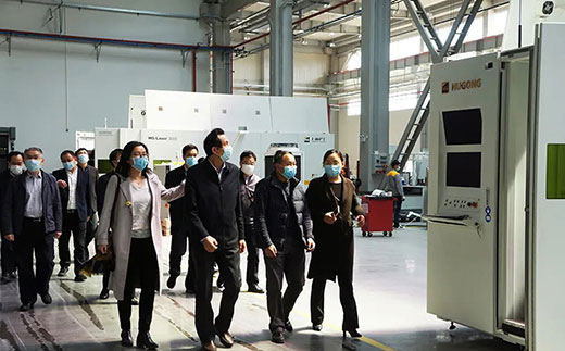 苏州市副市长蒋来清等向导调研BBIN宝盈集团机械人智能装备工业基地